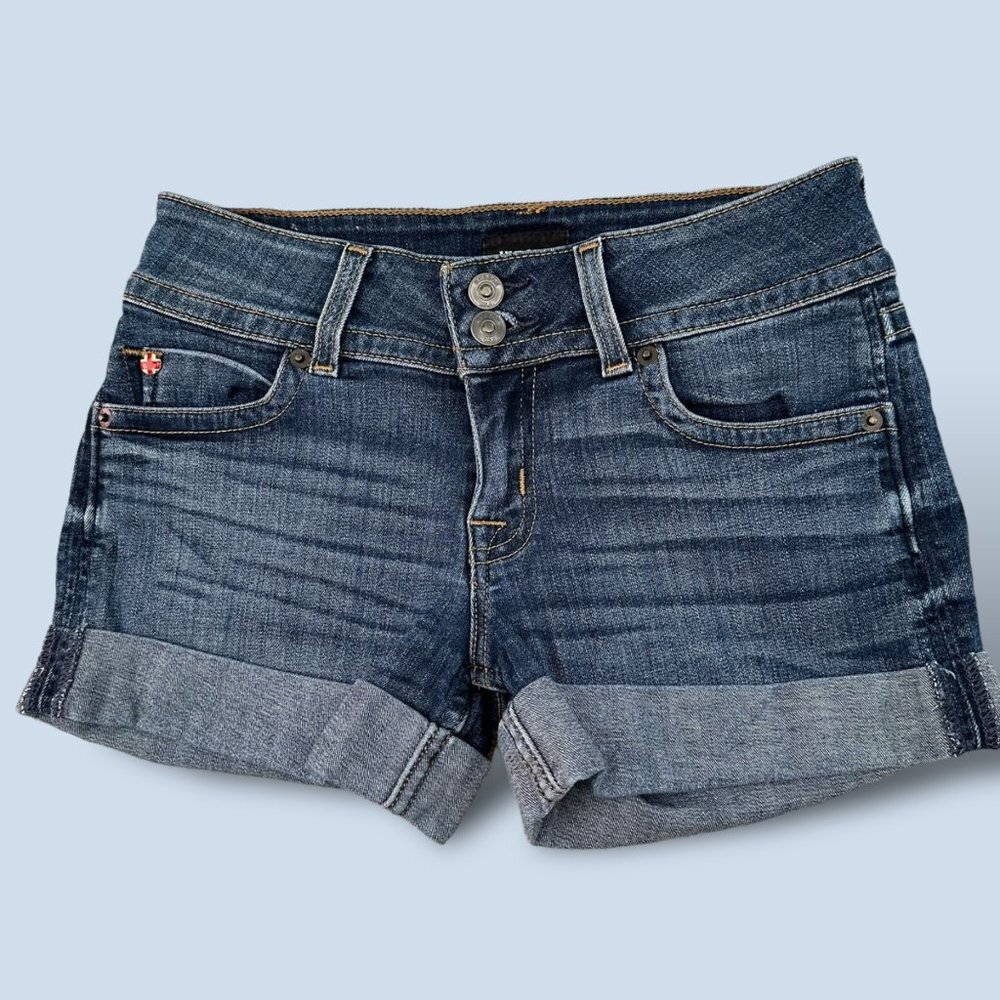 Hudson Jeans Dark Blue Jean Shorts